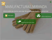 Tablet Screenshot of manufacturasmiranda.com